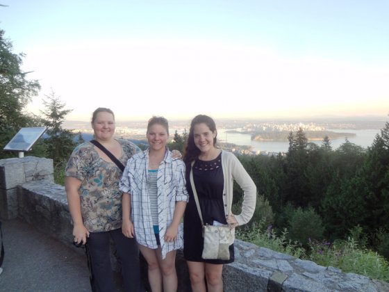 Kirsty, Heather & Estela on Cypress Mountain overlooking Stanley Park