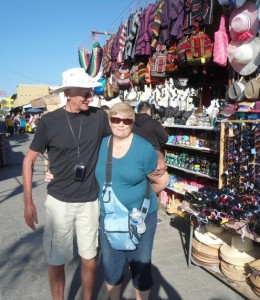 Hank & Marty pose for a photo at the Ensenada Mercado de Mariscos 