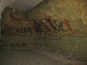 Cave paintings in the museum at San Ignacio