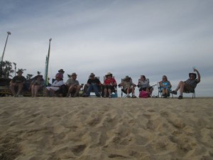 Watching the action on Playa Medano.