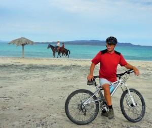 Allan cycling at Tecolote