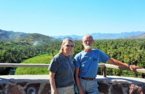 Kathi & Ken enjoyed the view from behind the Mulege Mission