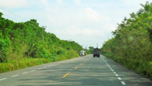 On the road in the Yucatan 