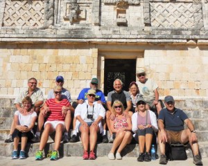 All the Baja Amigos in Uxmal