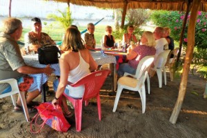 We had a great group dinner in the Puerto Arista burbs