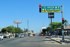 Driving in Guaymas